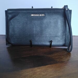 Michael Kors Black Textured Clutch